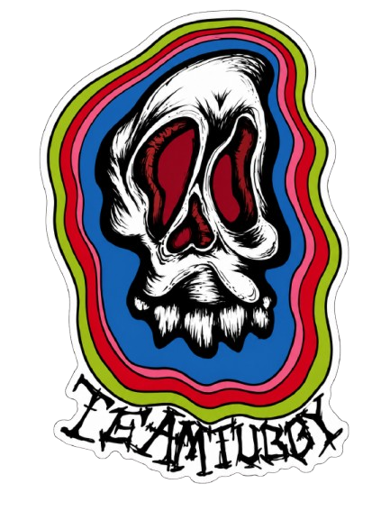 Team Tubby skull sticker artwork